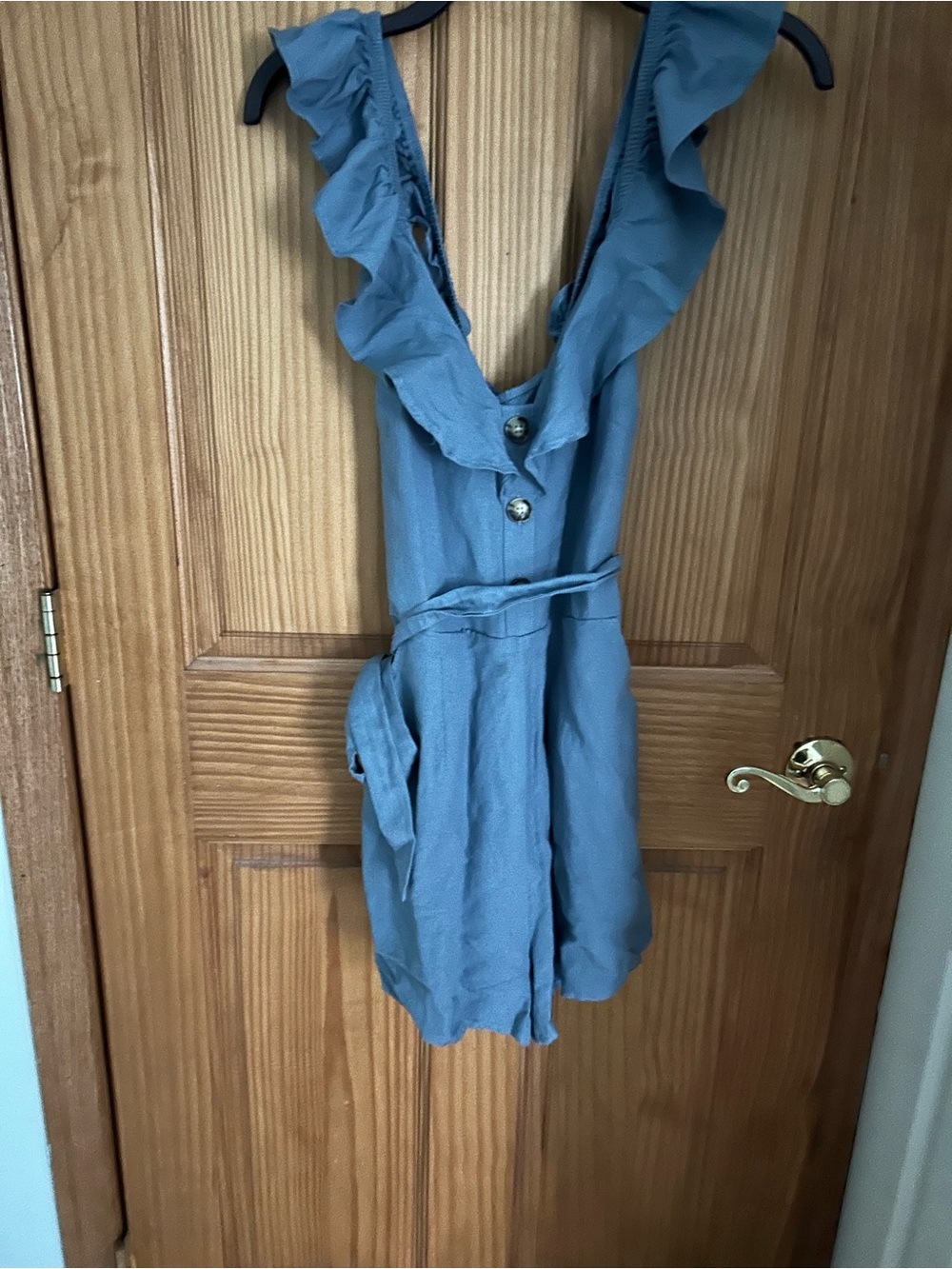 Express Blue Ruffle Romper